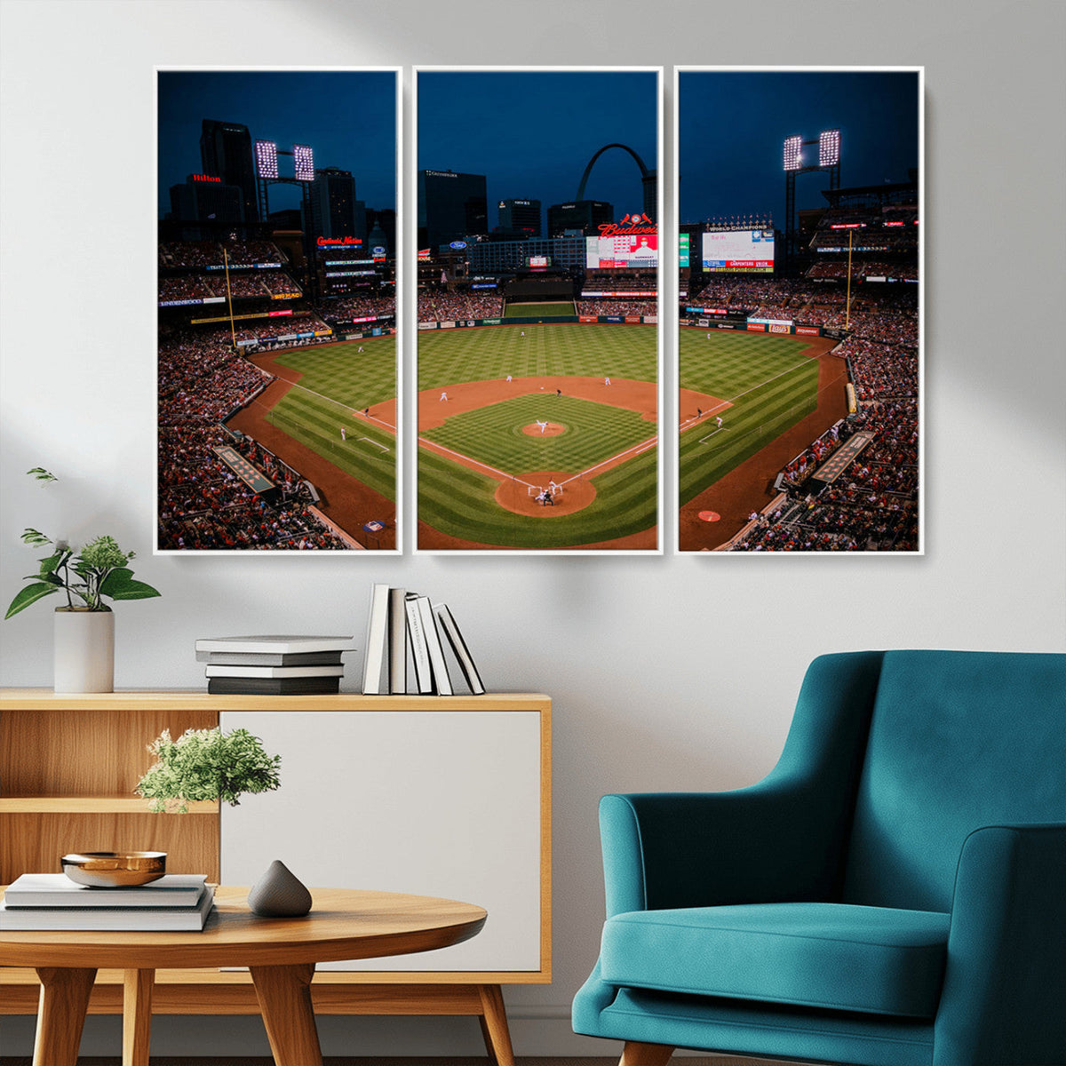 St. Louis Cardinals Baseball Team Print - Busch Stadium Wall