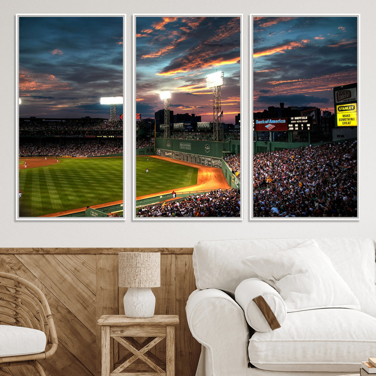Fenway Park Wall Art Canvas Print | Large Baseball Stadium