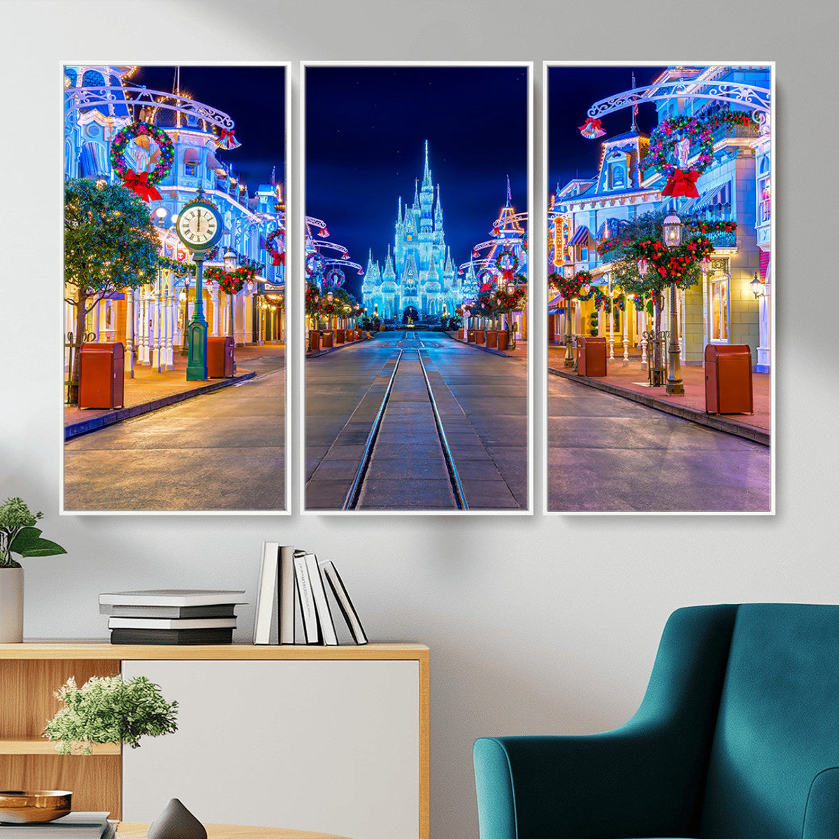 Disney Wall Art | Castle Large Wall Art Disney Magic Kingdom