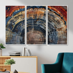 Abstract Tree Ring Wall Art Canvas Print