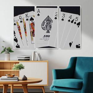 Poker Wall Art - Playing Cards Canvas Wall Art Print - Ace