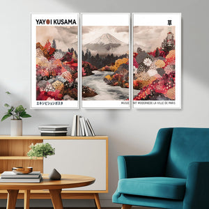 Modern Japanese Wall Art Canvas Print – Framed Abstract