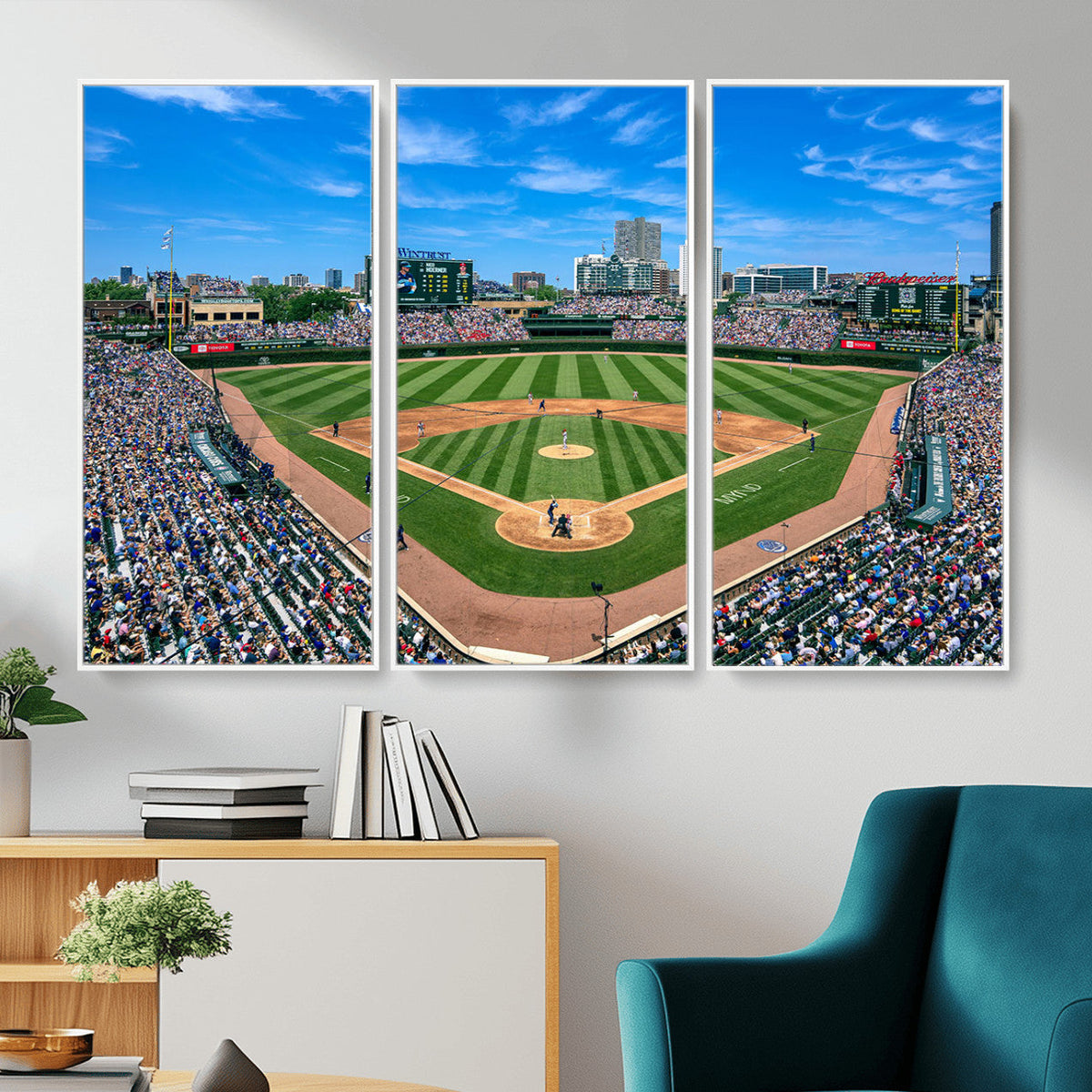 Wrigley Field Baseball Stadium Canvas Wall Art – Packed