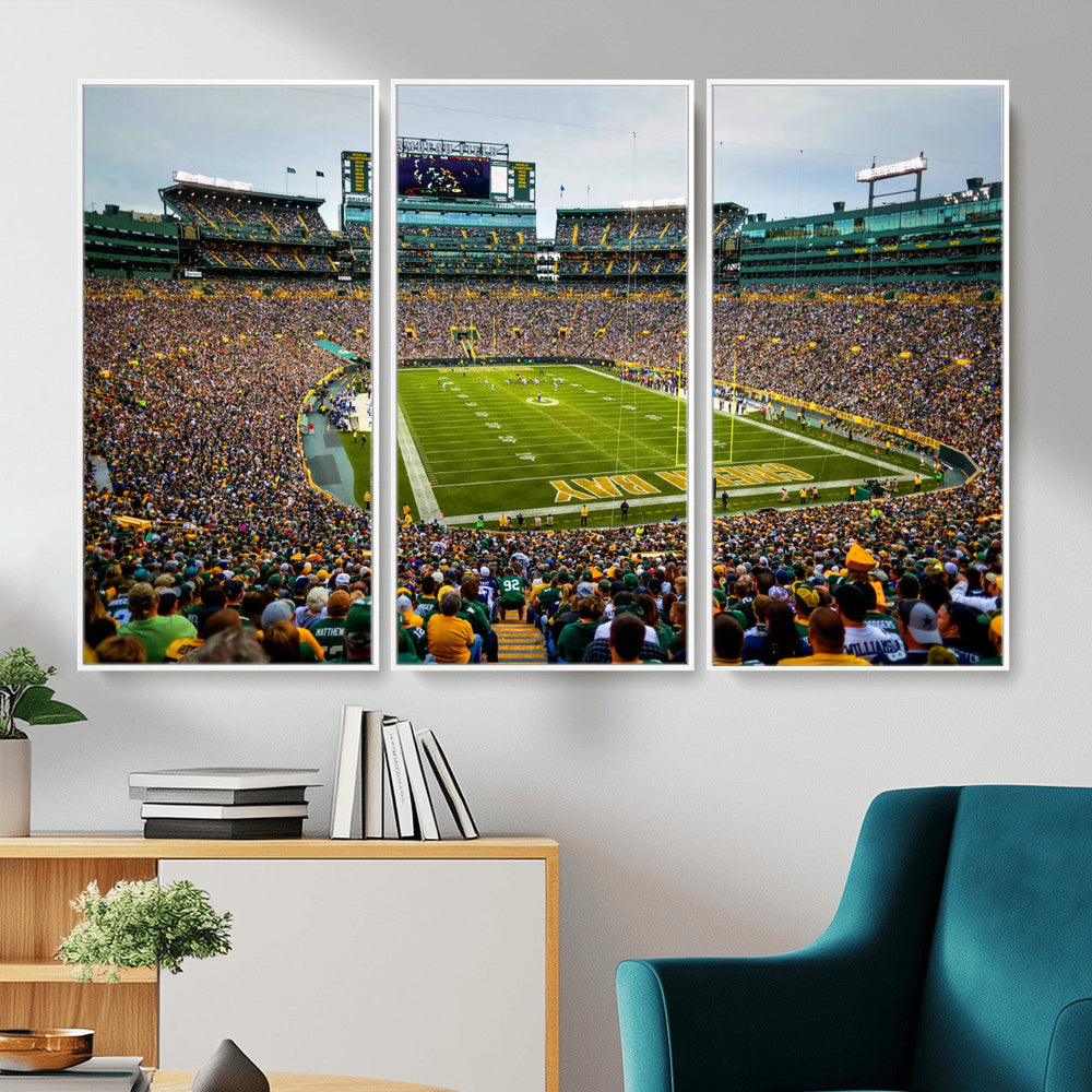 Green Bay Packers Lambeau Field Stadium Wall Art Canvas