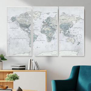 World Map Canvas Print – Detailed Map of the World Wall Art