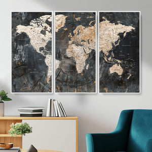 World Map Canvas Print – Detailed Map of the World Wall Art