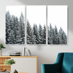 Misty Mountain Forest Canvas Print, Foggy Pine Trees Nature