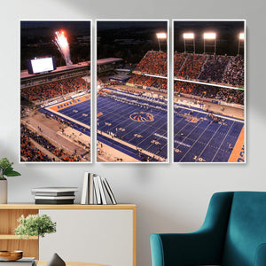 Boise State Stadium Large Wall Art Canvas Print for Living