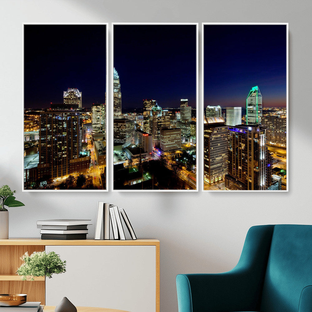 Atlanta Skyline Wall Art Canvas Print – Modern Cityscape