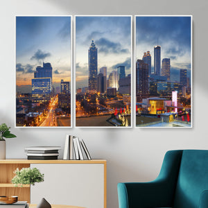 Atlanta Skyline Wall Art Canvas Print, Atlanta Downtown