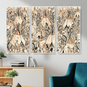 Native American Indian Wall Art Canvas Print - Abstract