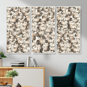 American Bison Canvas Print - Abstract Buffalo Wall Art
