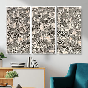 Abstract Zebra Wall Art Canvas Print for Farmhouse Decor