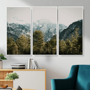 Mountain Forest Wall Art Canvas Print, Alpine Landscape