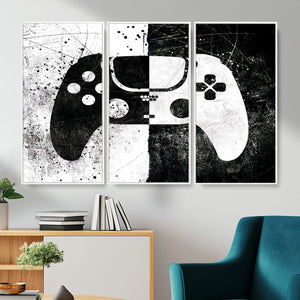 Abstract Gaming Controller Wall Art Canvas Print