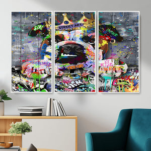 Graffiti Dog Wall Art Decor for Teen Bedroom - Abstract