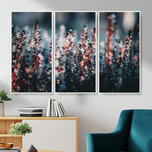 Winter Heather Wall Art Canvas Print, Frosted Floral Nature