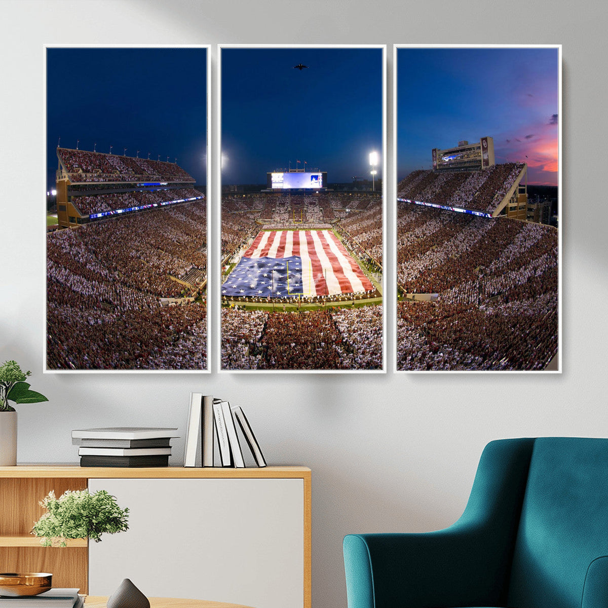 Oklahoma Sooners Memorial Stadium Wall Art Canvas Print,