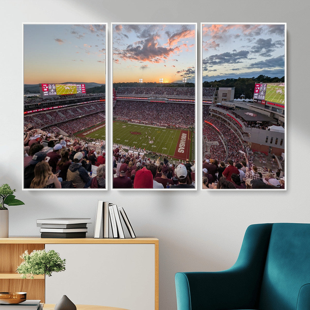 Donald W. Reynolds Razorback Stadium Wall Art Canvas Print –