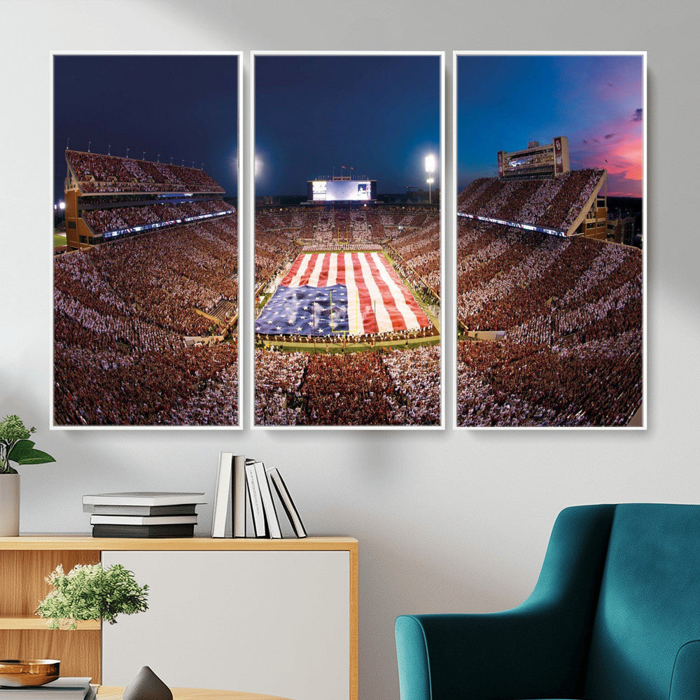 Oklahoma Memorial Stadium Wall Art Canvas Print – Oklahoma