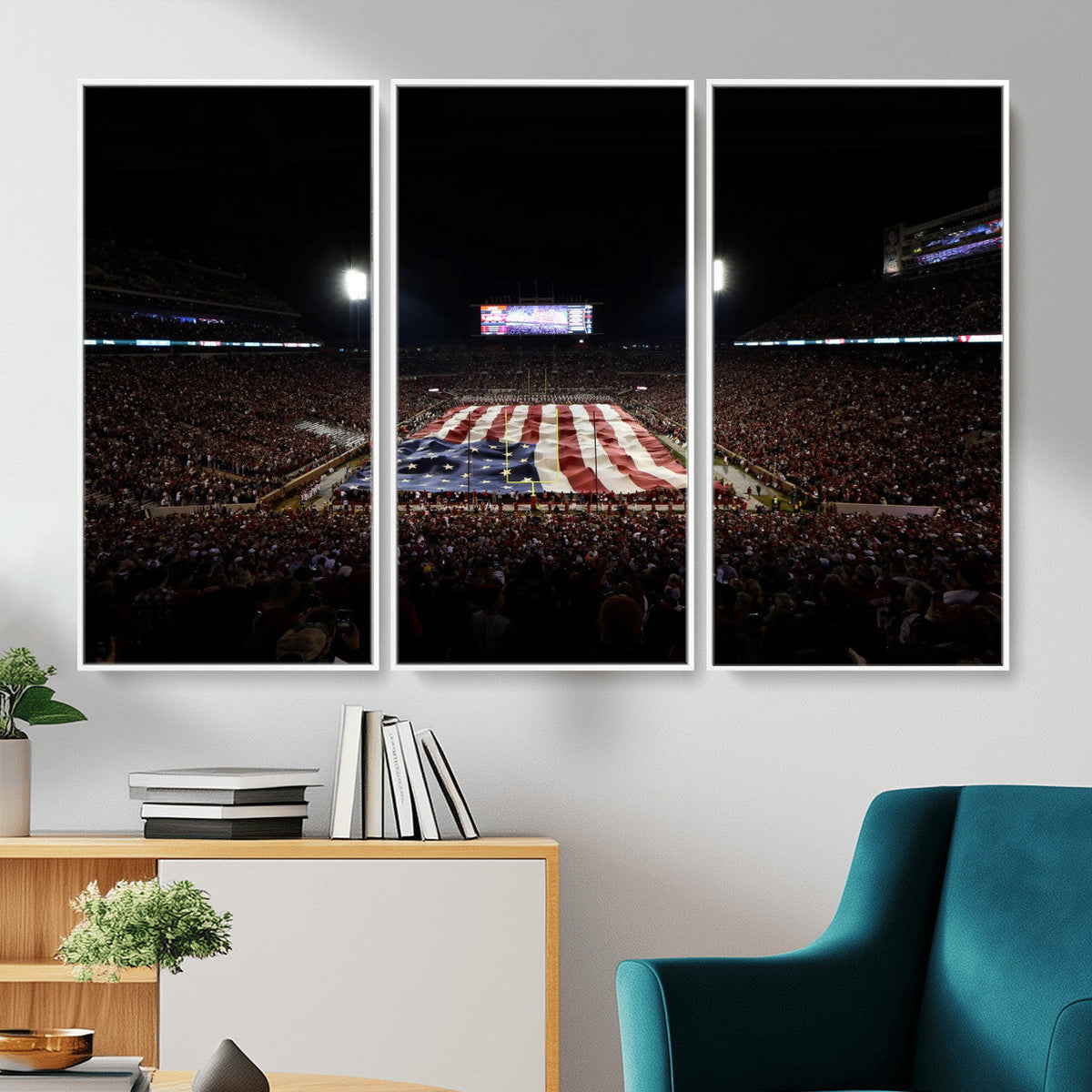 Oklahoma Memorial Stadium Wall Art Canvas Print – Oklahoma