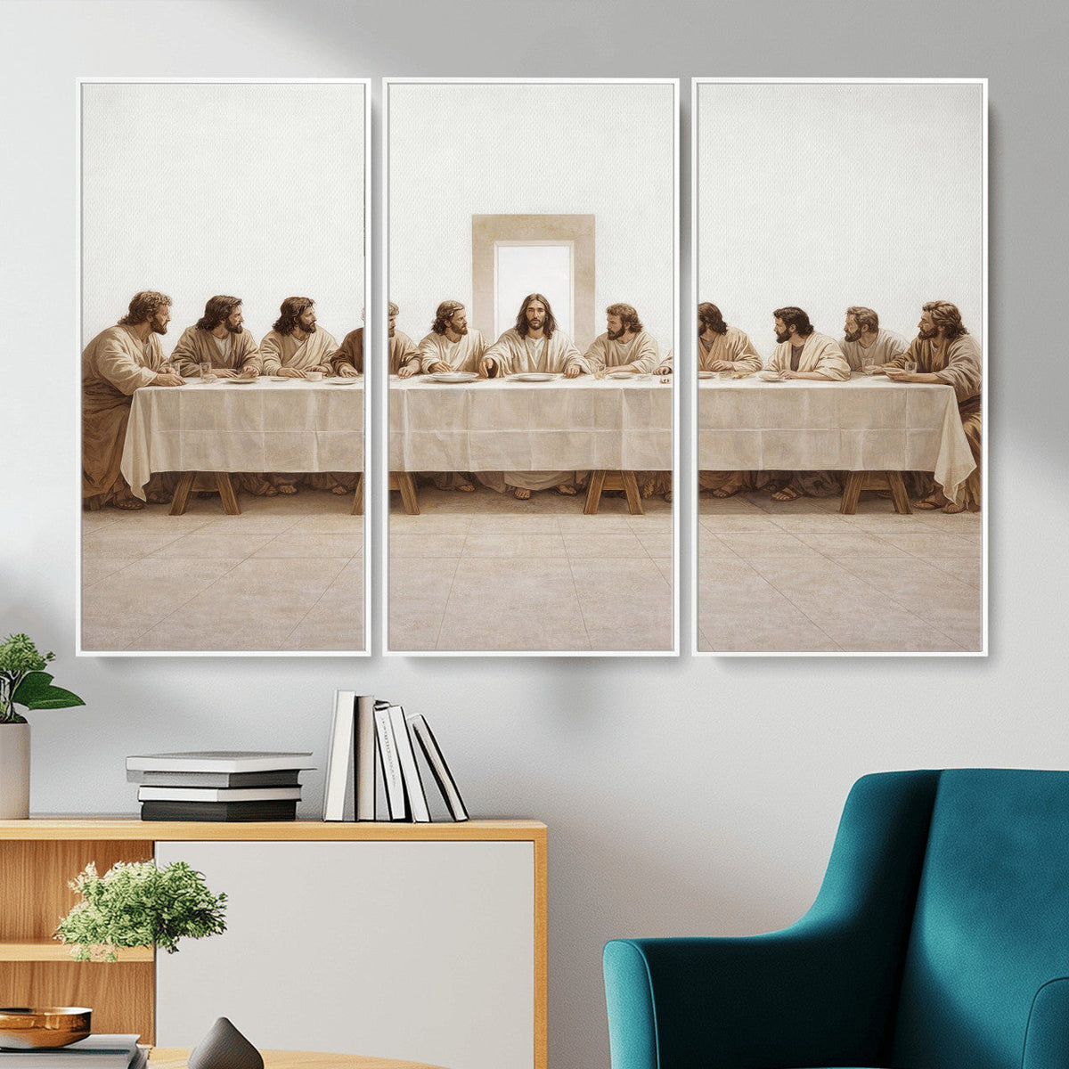 The Last Supper Wall Art Canvas Print, Jesus Christ Biblical