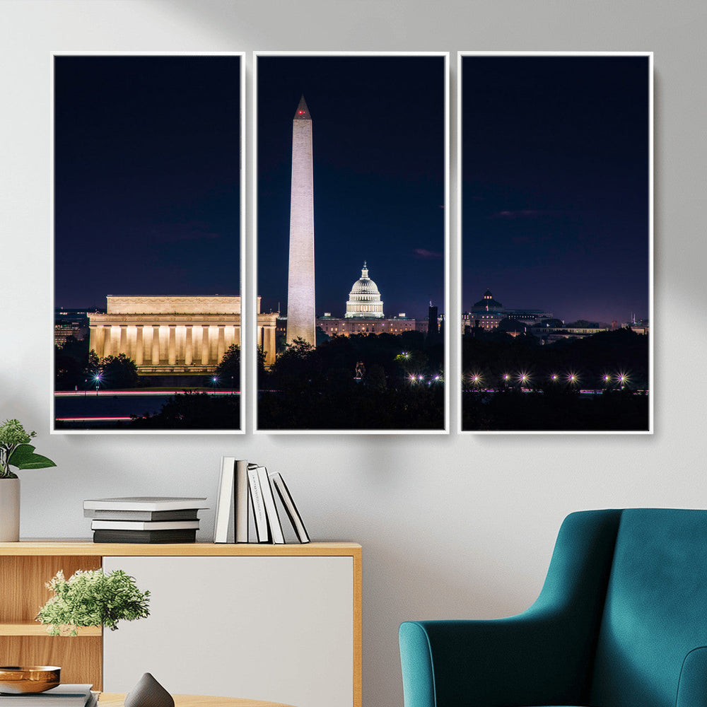 Washington White House Skyline Wall Art Canvas Print –