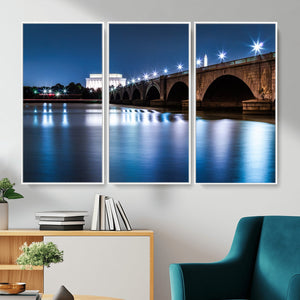Washington DC Wall Art Canvas Print – Lincoln Memorial Night