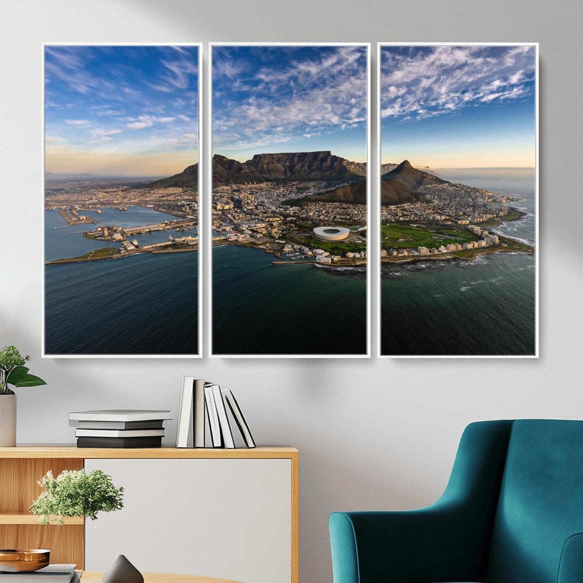 Cape Town Wall Art Canvas Print – Table Mountain Coastal