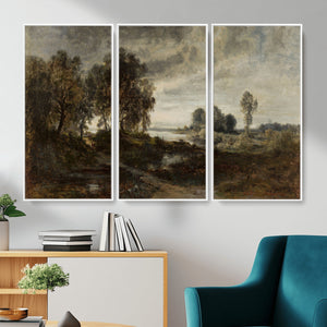Adolf Dressler Landscape of the Oder River Wall Art Canvas
