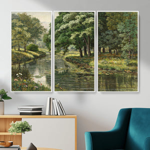Forest Stream Canvas Wall Art, Peder Monsted A Forest Stream