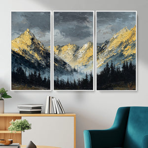 Abstract Mountain Wall Art Canvas Print Modern Landscape Painting Print
