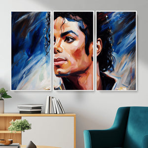Abstract Michael Jackson Photo Wall Art Canvas Print