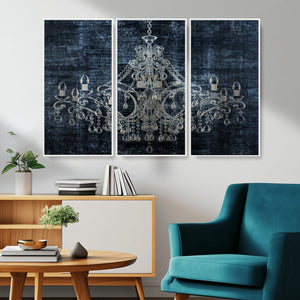 Dark Chandelier Wall Art Canvas Print