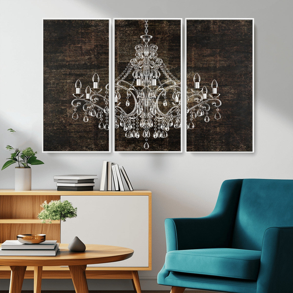Rustic Chandelier Canvas Print