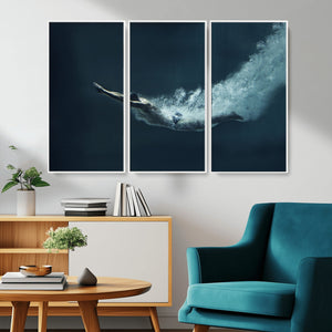Swimmer Wall Art Canvas Print