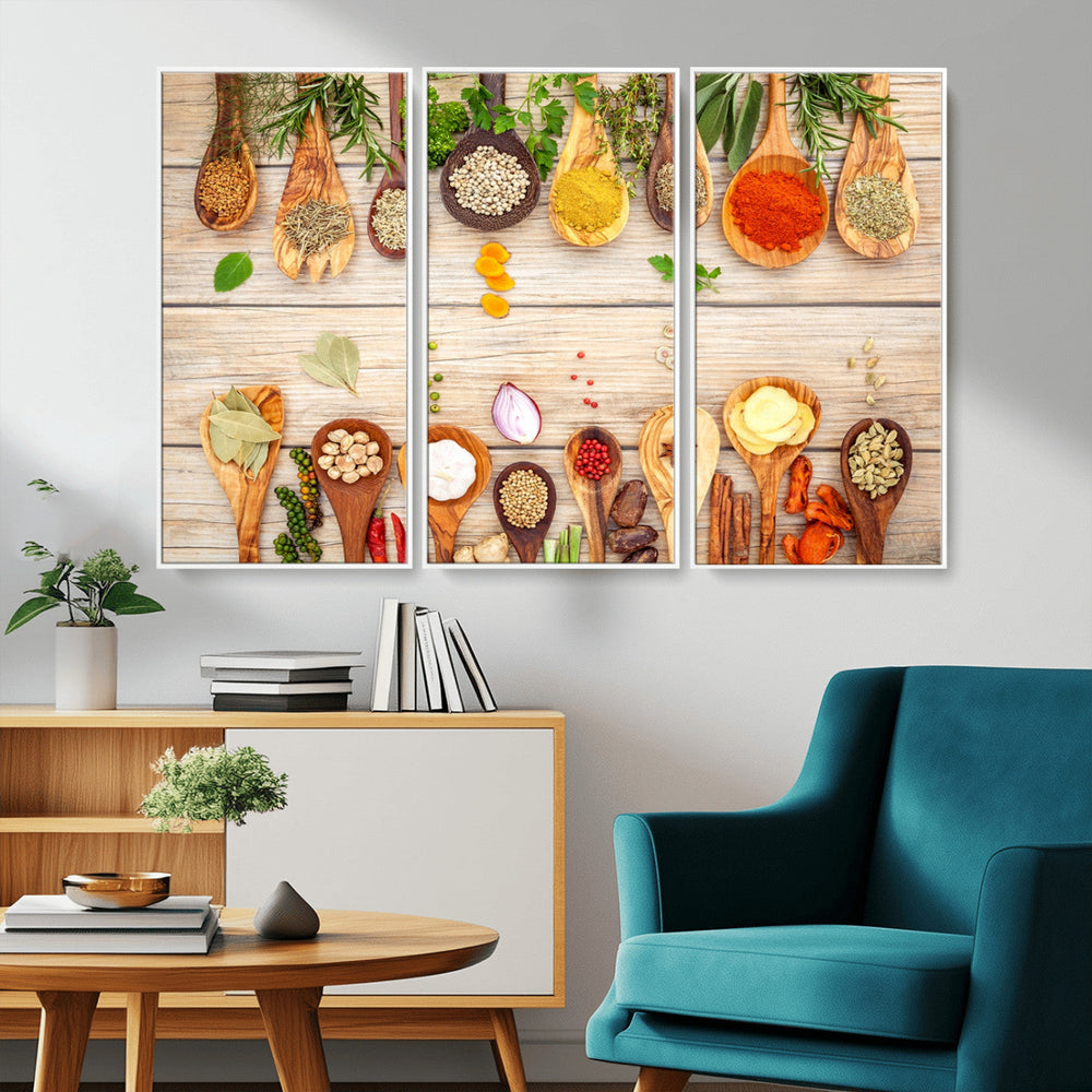 Kitchen Spice on the Table Wall Art, Kitchen Spice Wall Art