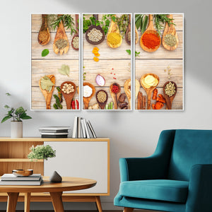 Kitchen Spice on the Table Wall Art, Kitchen Spice Wall Art