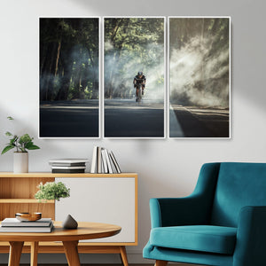 Cycling Road Bike in the Morning, Cycling Road Bike Canvas