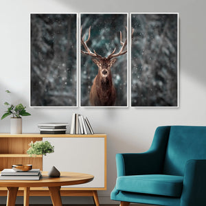 Wall Art Deer Art Animal Canvas, Framed Wall Art Deer Canvas