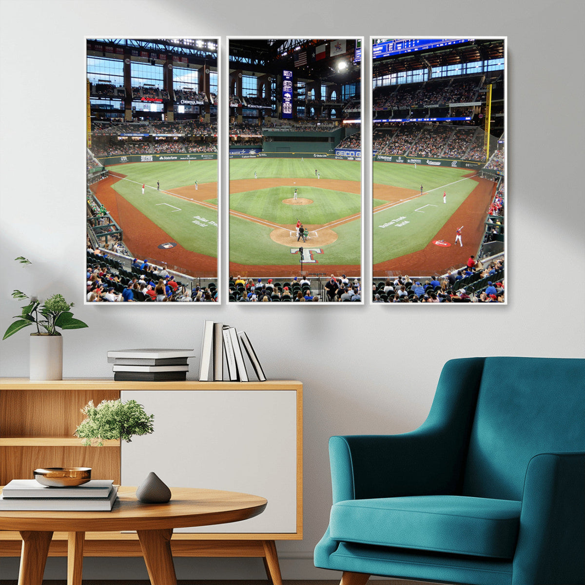 Texas Rangers Baseball Team Print - Arlington Globe Life