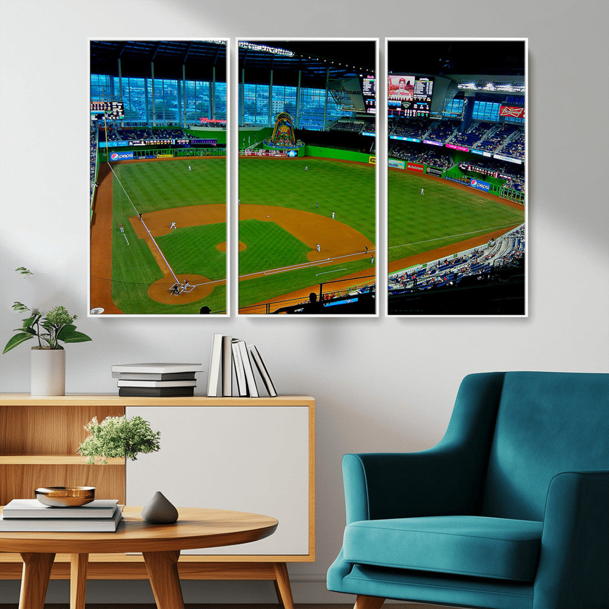 Miami Marlins Baseball Team Print - Miami LoanDepot Park