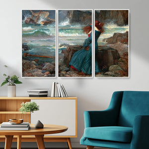 Miranda by the Shore Wall Art Canvas Print – Tempest Scene