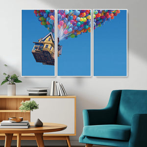 Carl Fredricksen, Up Movie Wall Art, Balloons Wall Art, Air