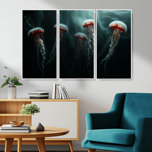 Abstract Jellyfish Wall Art Canvas Print