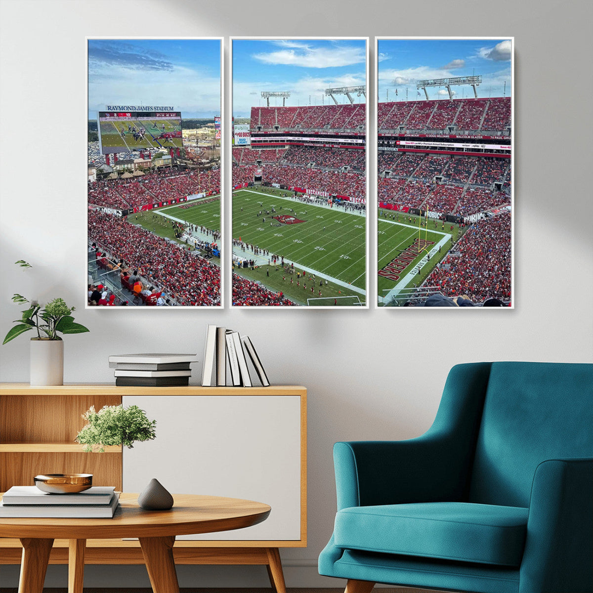 Florida Tampa Raymond James Stadium Wall Art Canvas Print -