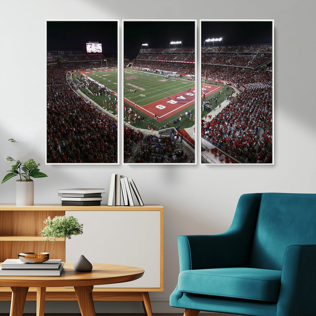 Houston Cougars Football Team Print - Houston TDECU Stadium