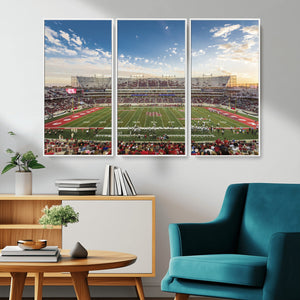 Framed Houston Cougars Football Team Print - Houston TDECU