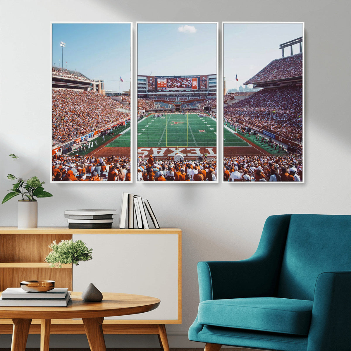 Framed Texas Memorial Stadium Canvas, University of Texas