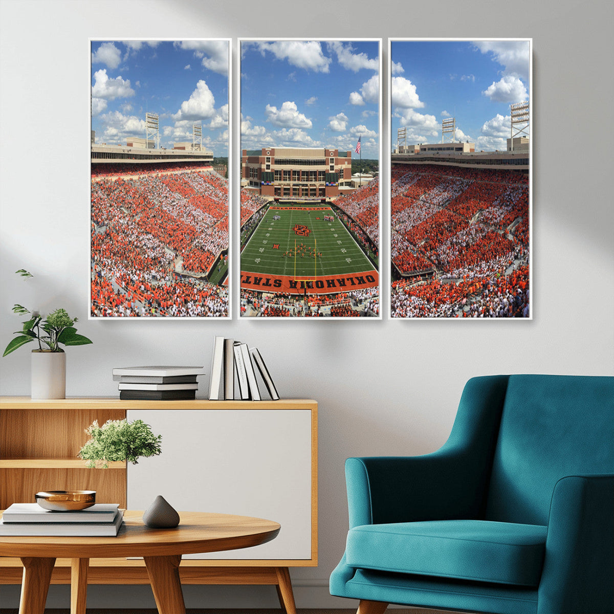 Oklahoma State Cowboys Football Team Print - Stillwater